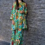 Frida green print cotton Palazzo set