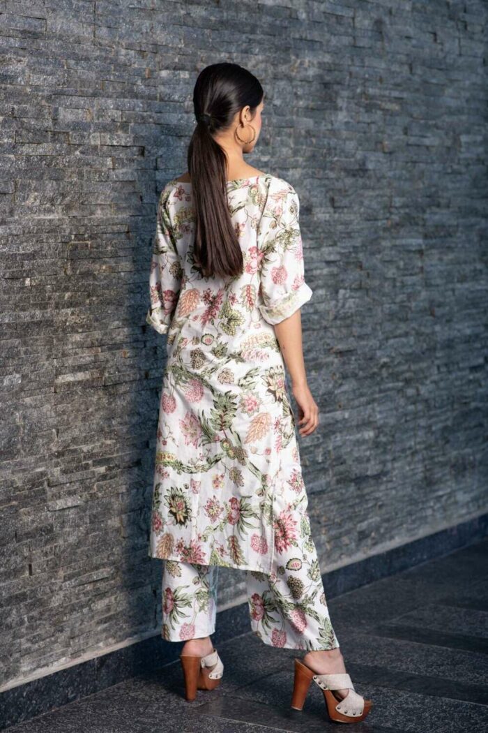 White flower Pallazo set - Image 5