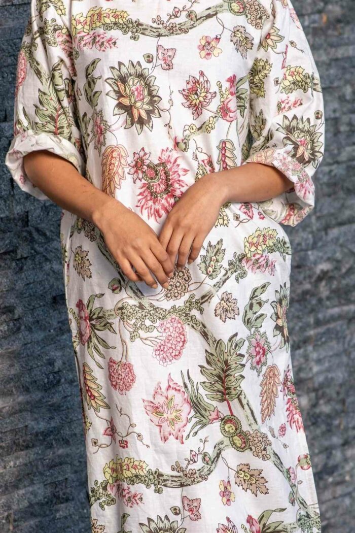 White flower Pallazo set - Image 4