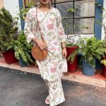 White flower Pallazo set