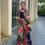 Sharara style 3 piece black cotton set with co-ord duppata