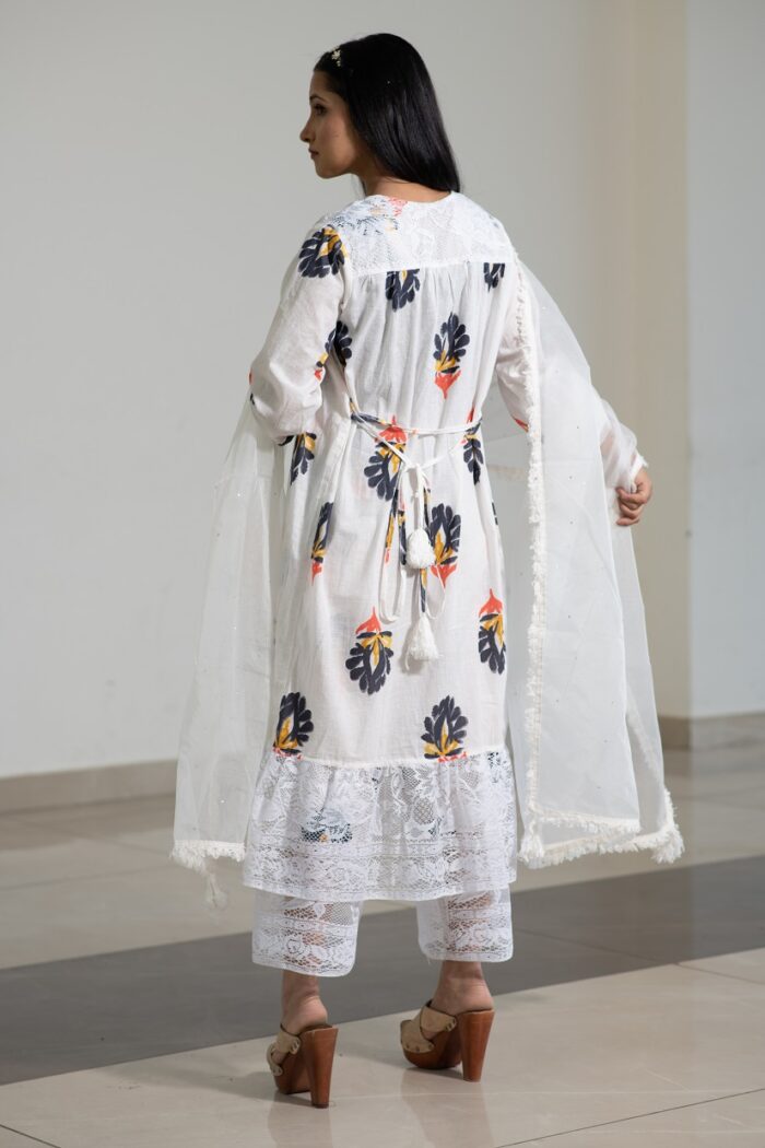 Pure cotton white coord set - Image 3