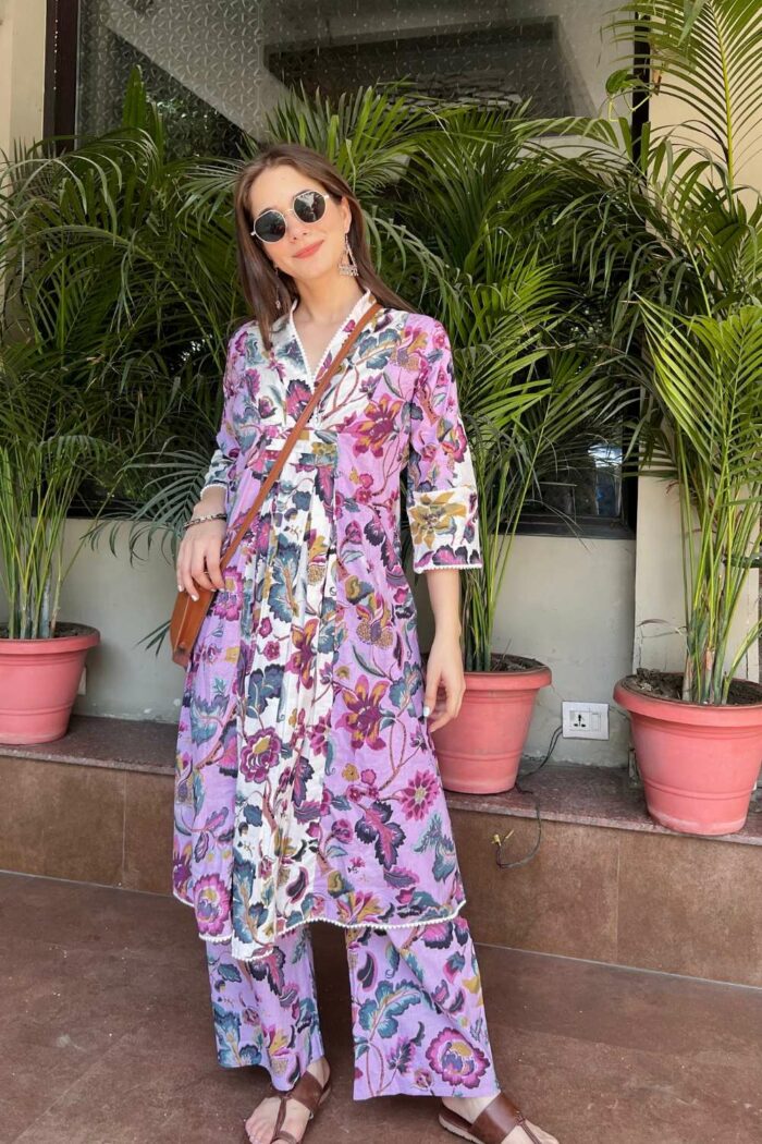 Dual-shade beautiful pink co-ord set - Image 8