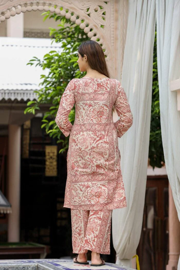 Rustic pink cotton co-ord set - Image 5