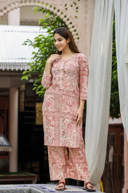 Rustic pink cotton co-ord set