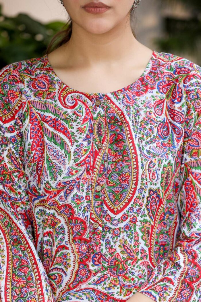 Indian Multicolor cotton co-ord set - Image 4