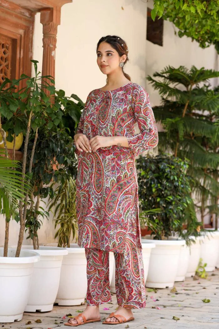 Indian Multicolor cotton co-ord set - Image 5