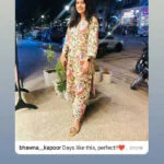 Buff beige multicolor pure cotton suit photo review