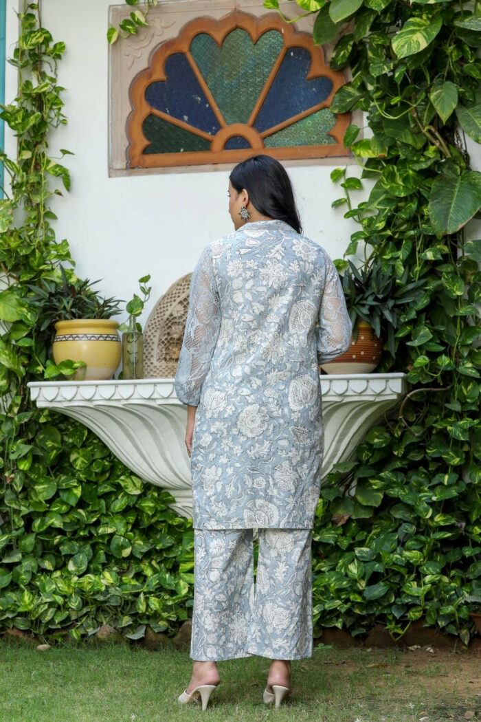 Summer Garden Chic Blue Dress - Image 6