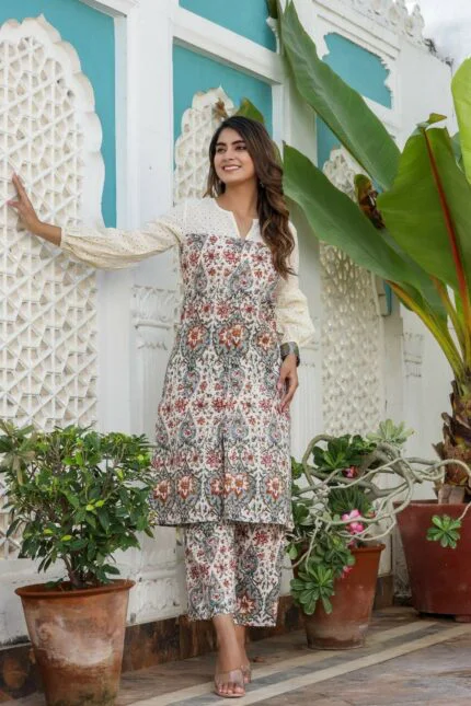 Fusion cocktail multicolor co-ord set