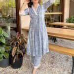 Floral Delight Blue Lace Dress