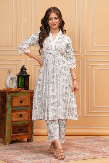 Floral Delight White Lace Dress