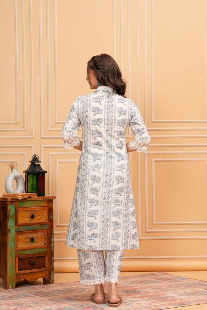 Floral Delight White Lace Dress - Image 6