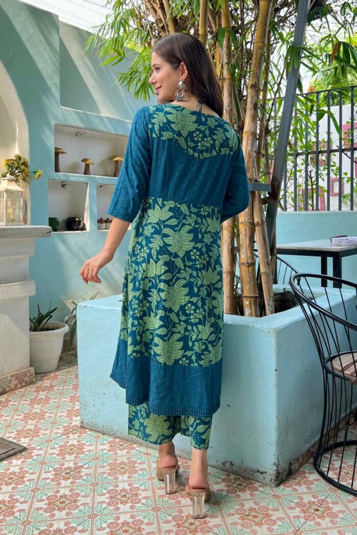 Long Blue designer shifali ensemble - Image 3