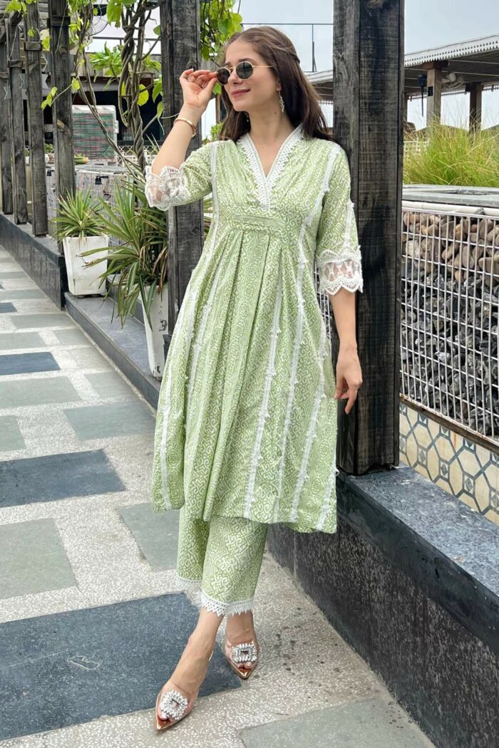 Lace Garden Fern Cocktail Dress - Image 1