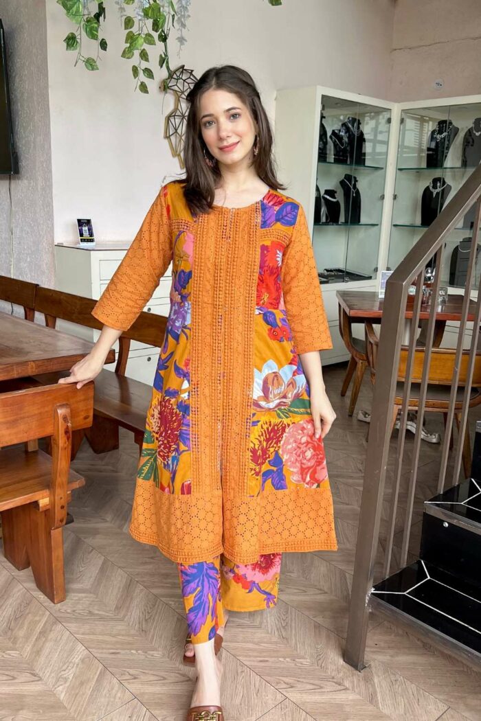 Long musturd designer shifali emsemble - Image 5