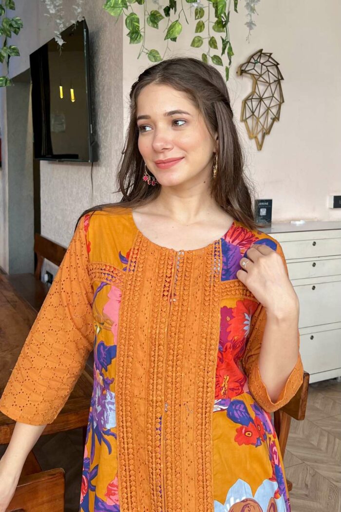 Long musturd designer shifali emsemble - Image 3